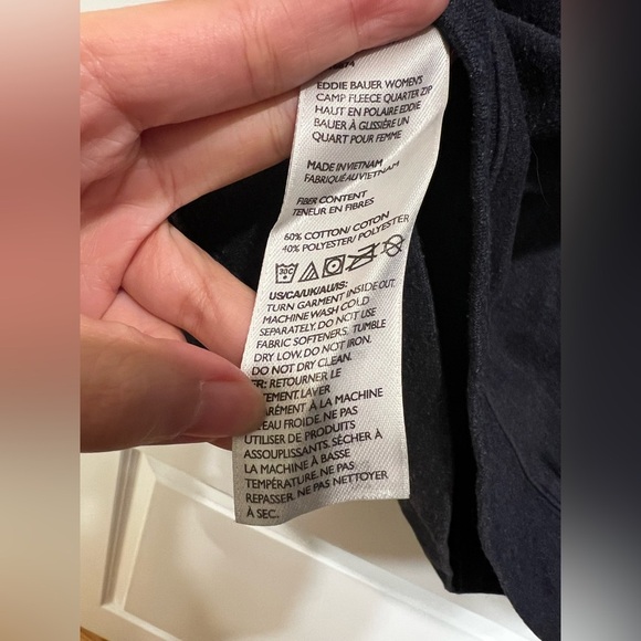 Eddie Bauer Women’s Camp Fleece Quarter Zip Up Size Large - Picture 12 of 12